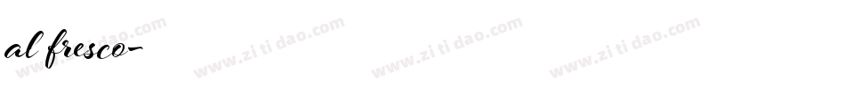 al fresco字体转换